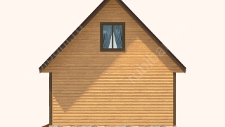 Баня из бруса 6×8 с террасой (Б-67), 68 м²