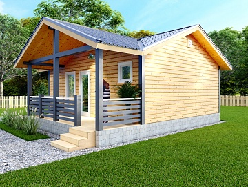 Баня из бруса 7.2×7.8 (Б-151), 52 м²