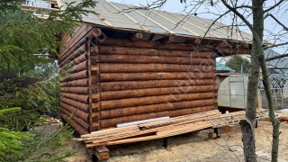 Баня 6×6 м с открытой террасой, 48 м²