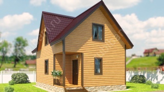 Баня из бруса 6×8 (Б-66), 48 м²