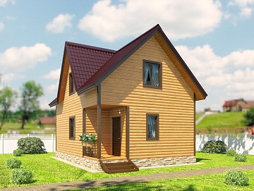 Баня из бруса 6×8 (Б-66), 48 м²