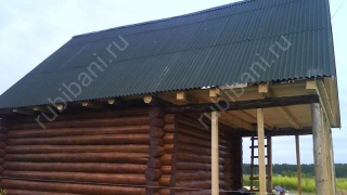 Баня 4×3 с террасой, 20 м²
