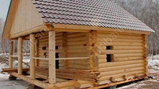 Баня 5×5 с террасой, 25 м²